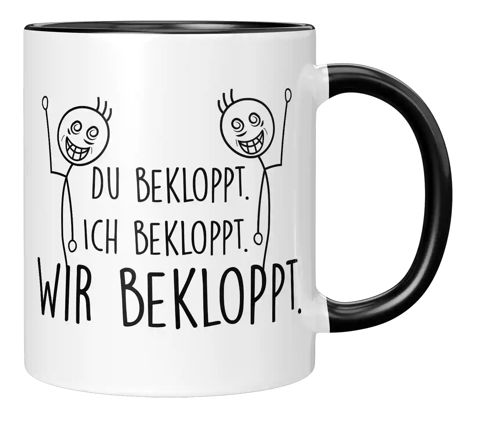 Tasse - Ich bekloppt - Wir Freunde