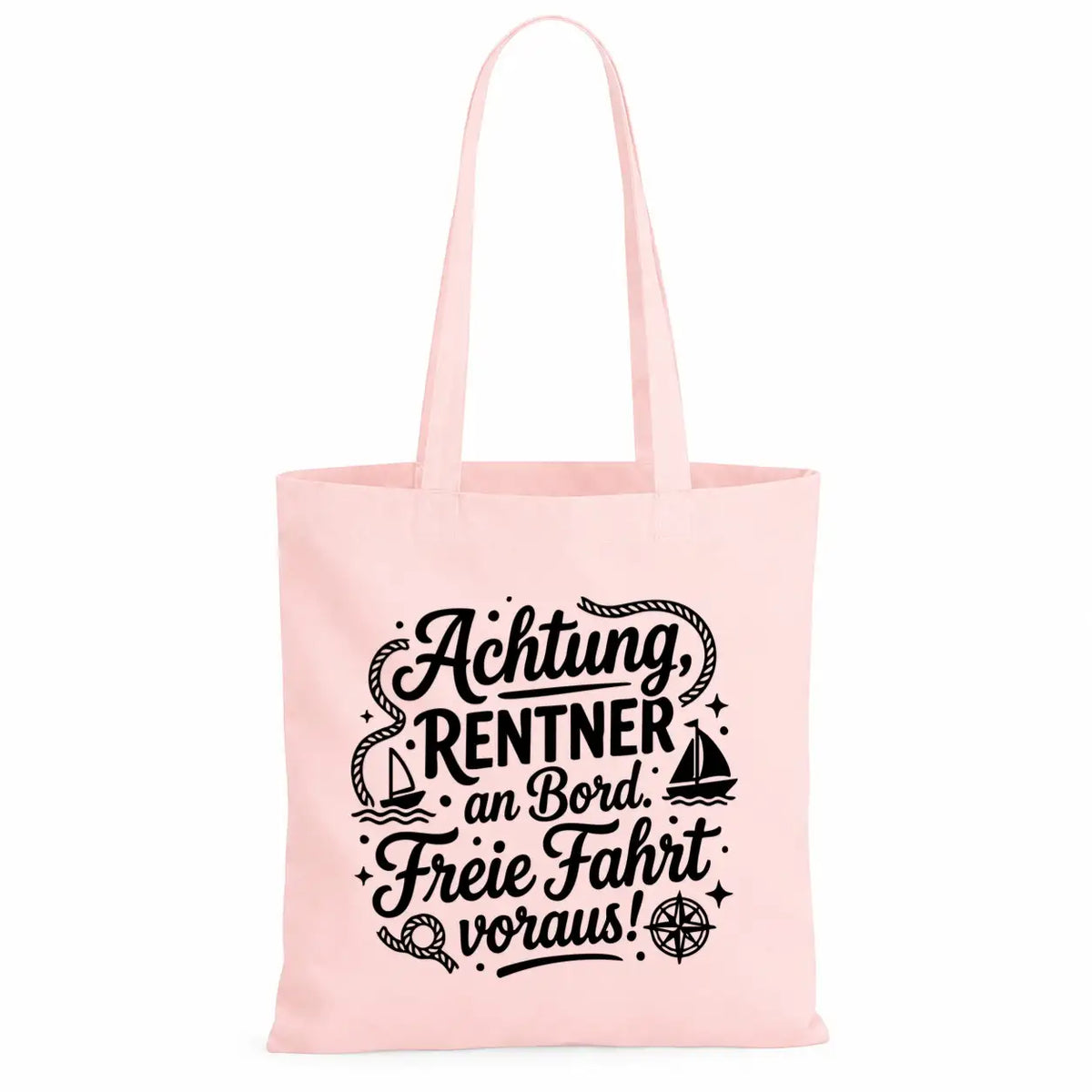 LIEBTASTISCH® Baumwolltasche - Achtung Rentner an Bord - {FARBE}