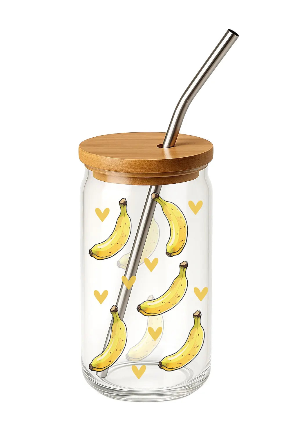 Glas mit Deckel - Bannane