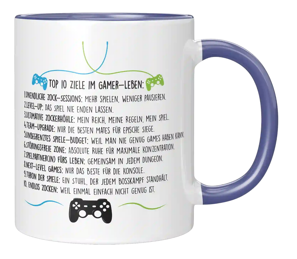 Tasse - 10 Ziele im Gamer