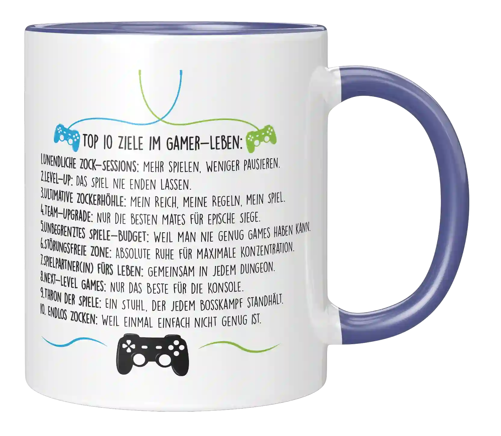 Tasse - 10 Ziele im Gamer