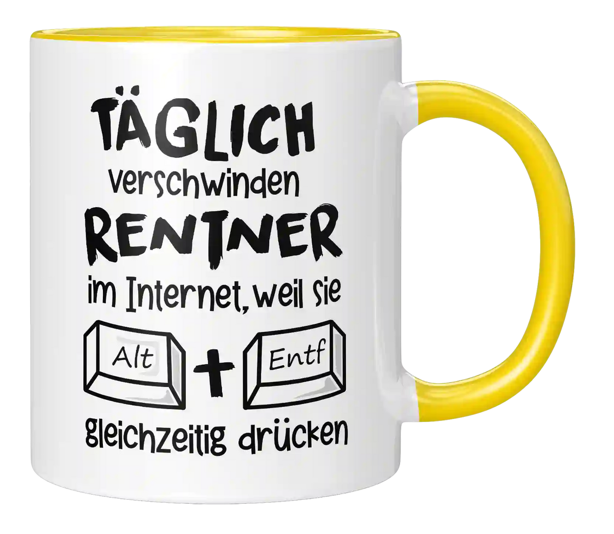 Tasse - Täglich verschwinden Rentner