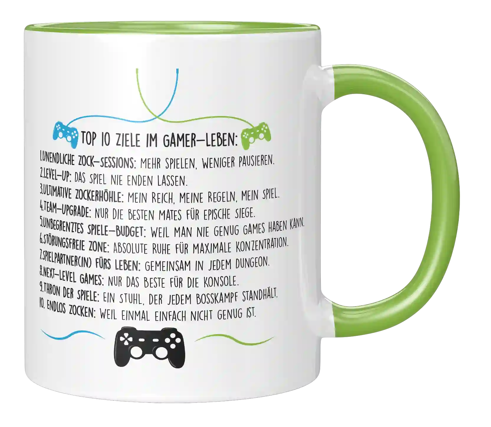 Tasse - 10 Ziele im Gamer