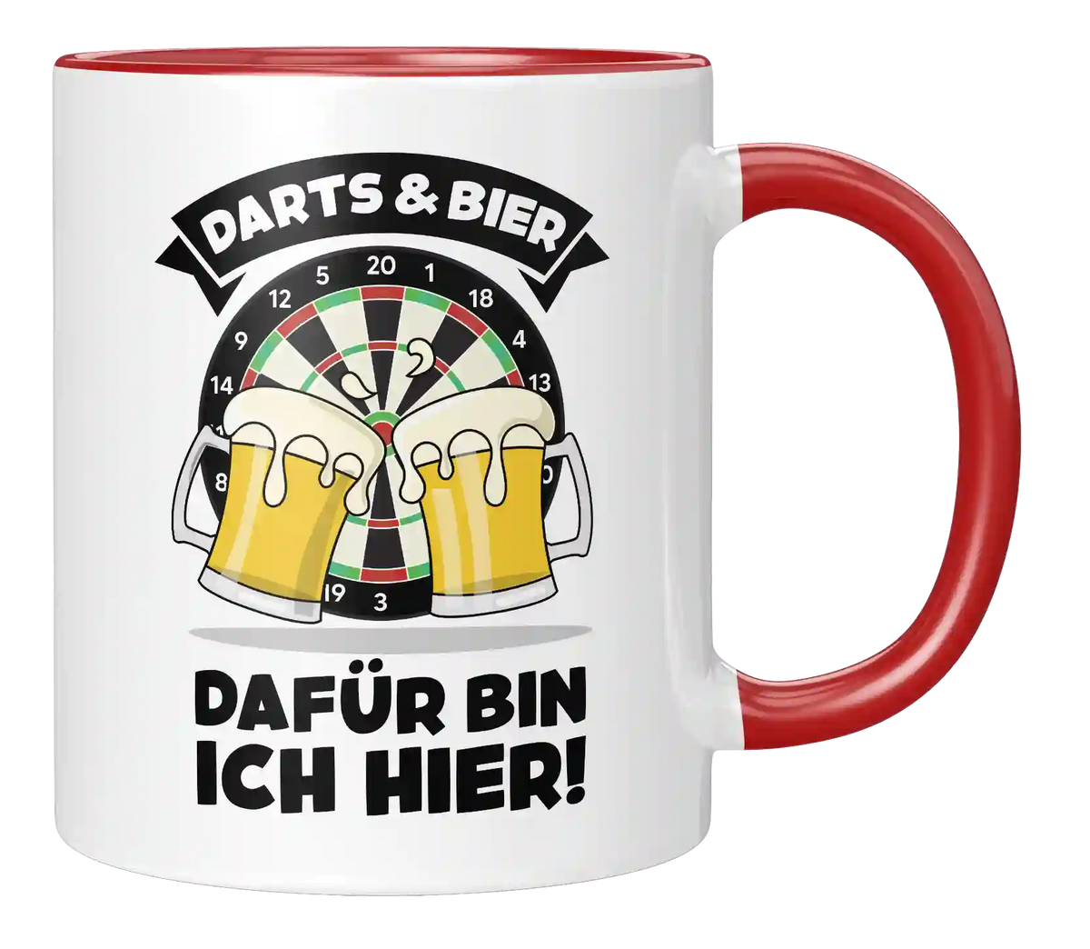 Tasse - Darts und Bier darum bin ich hier