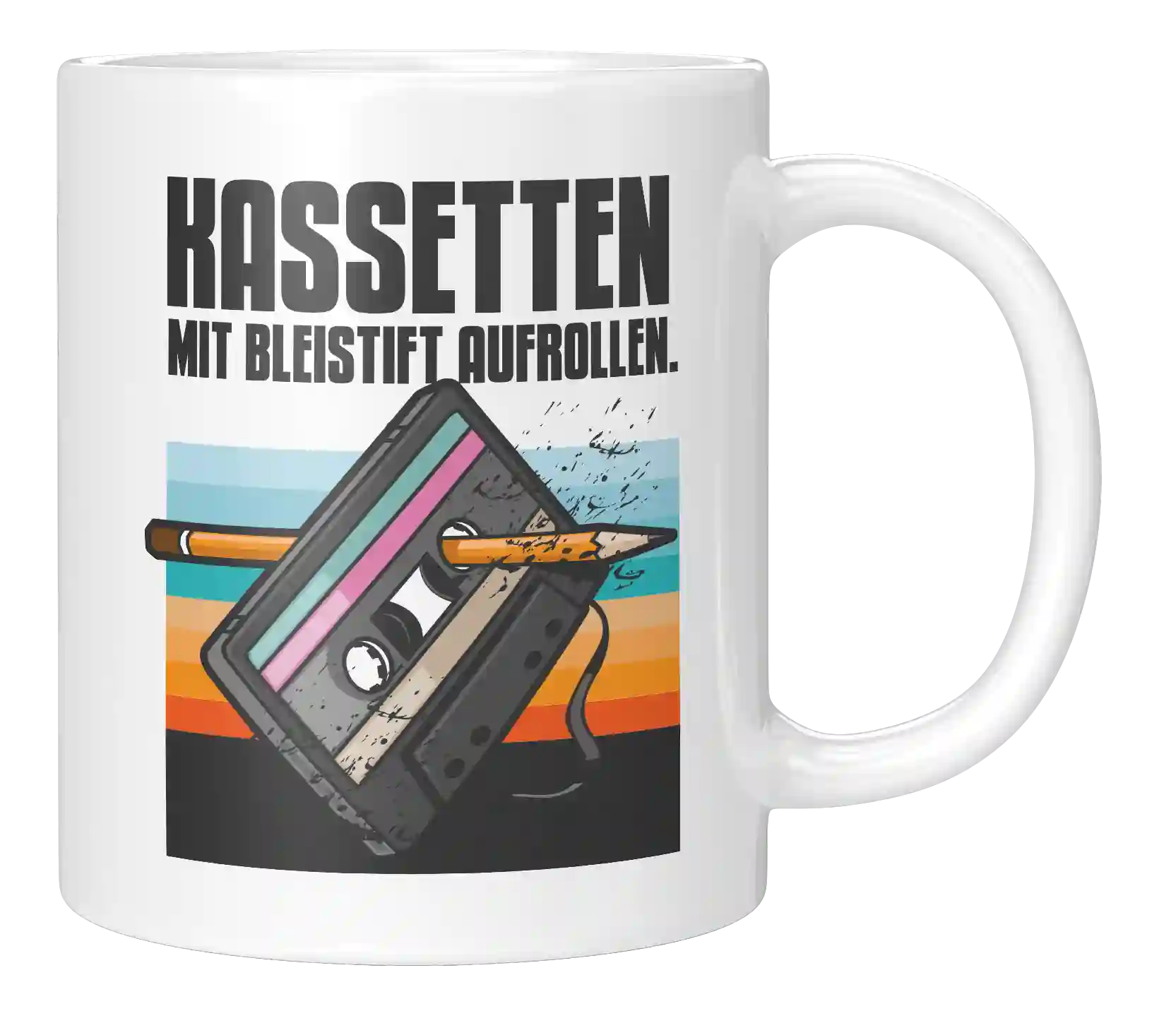 Tasse - Kassette mit Bleistift