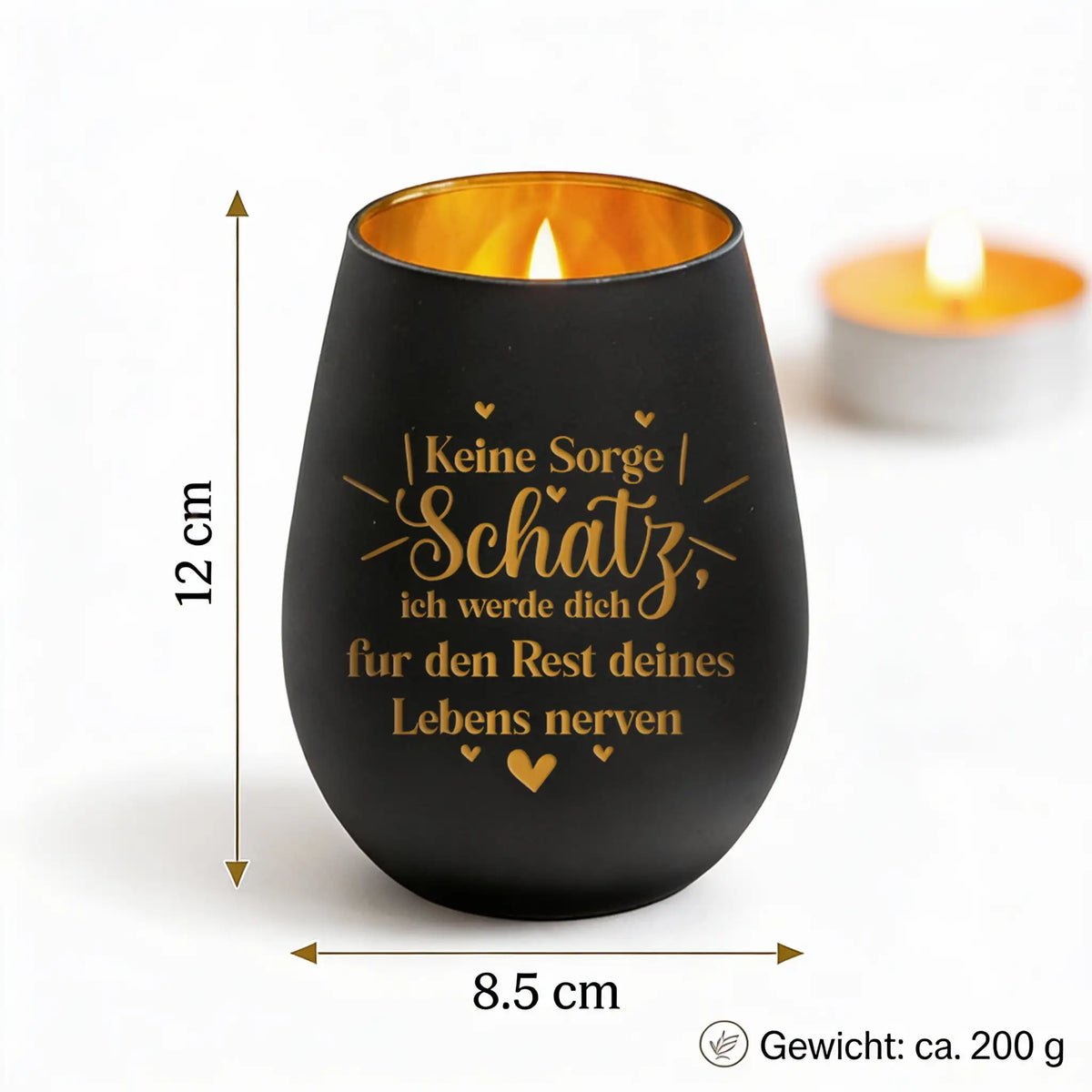 Windlicht - Keine Sorge Schatz