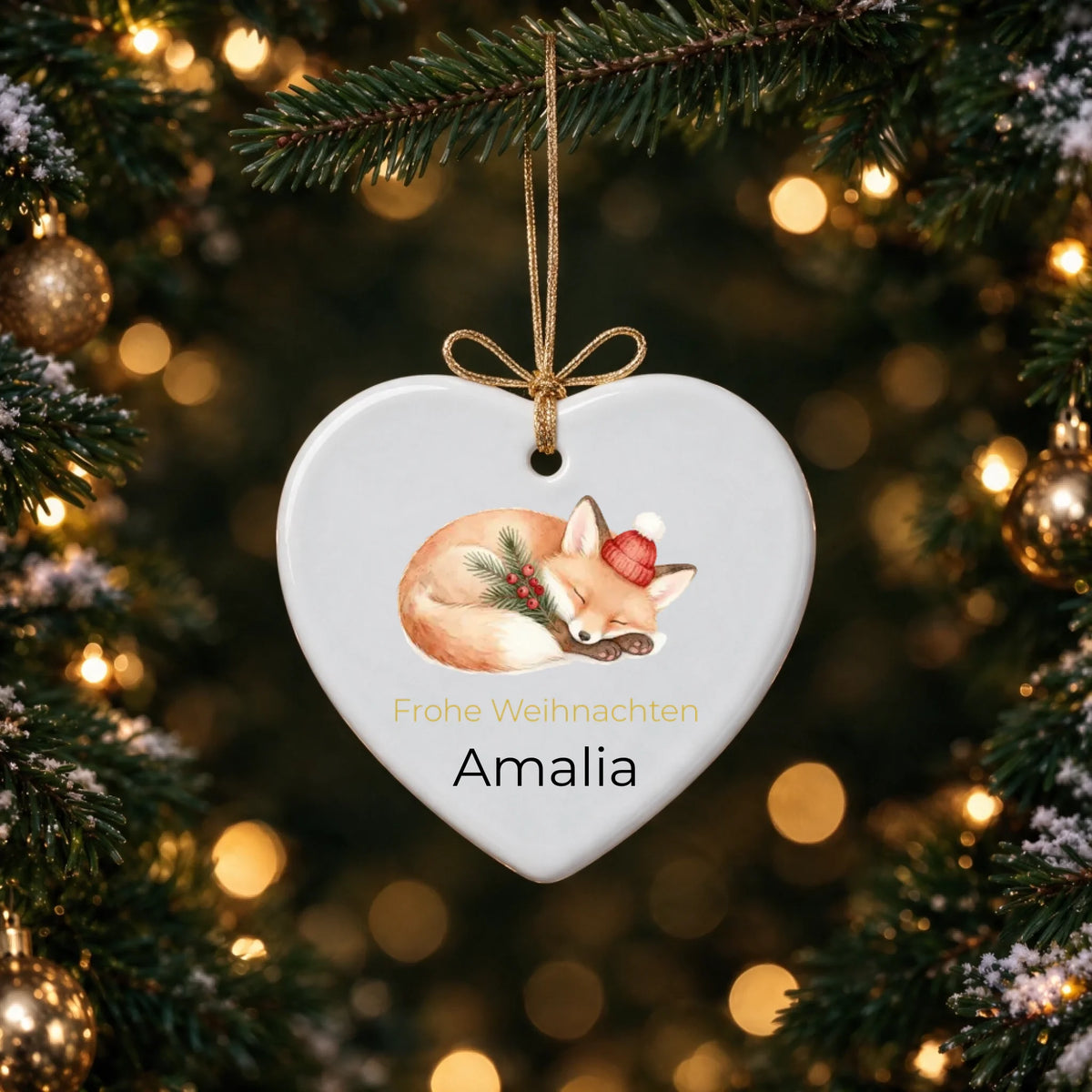 Ornament herz Tannenzweig basis