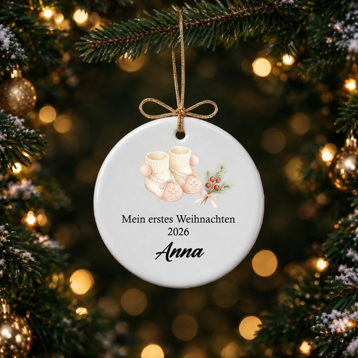 Ornament kreis Tannenzweig basis