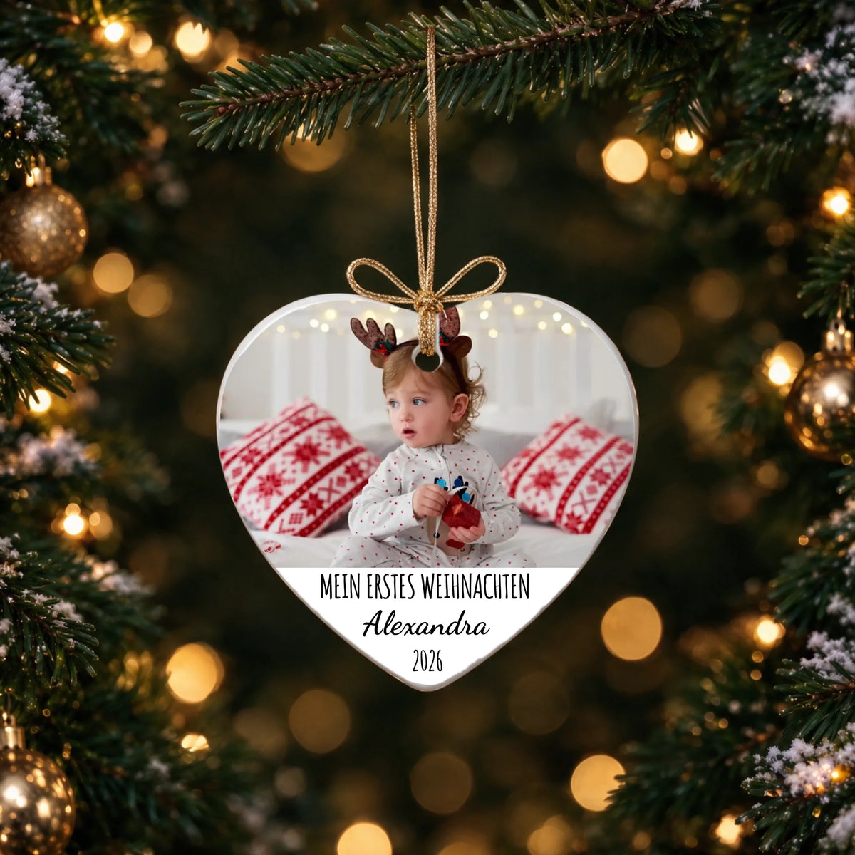 Ornament herz Tannenzweig basis