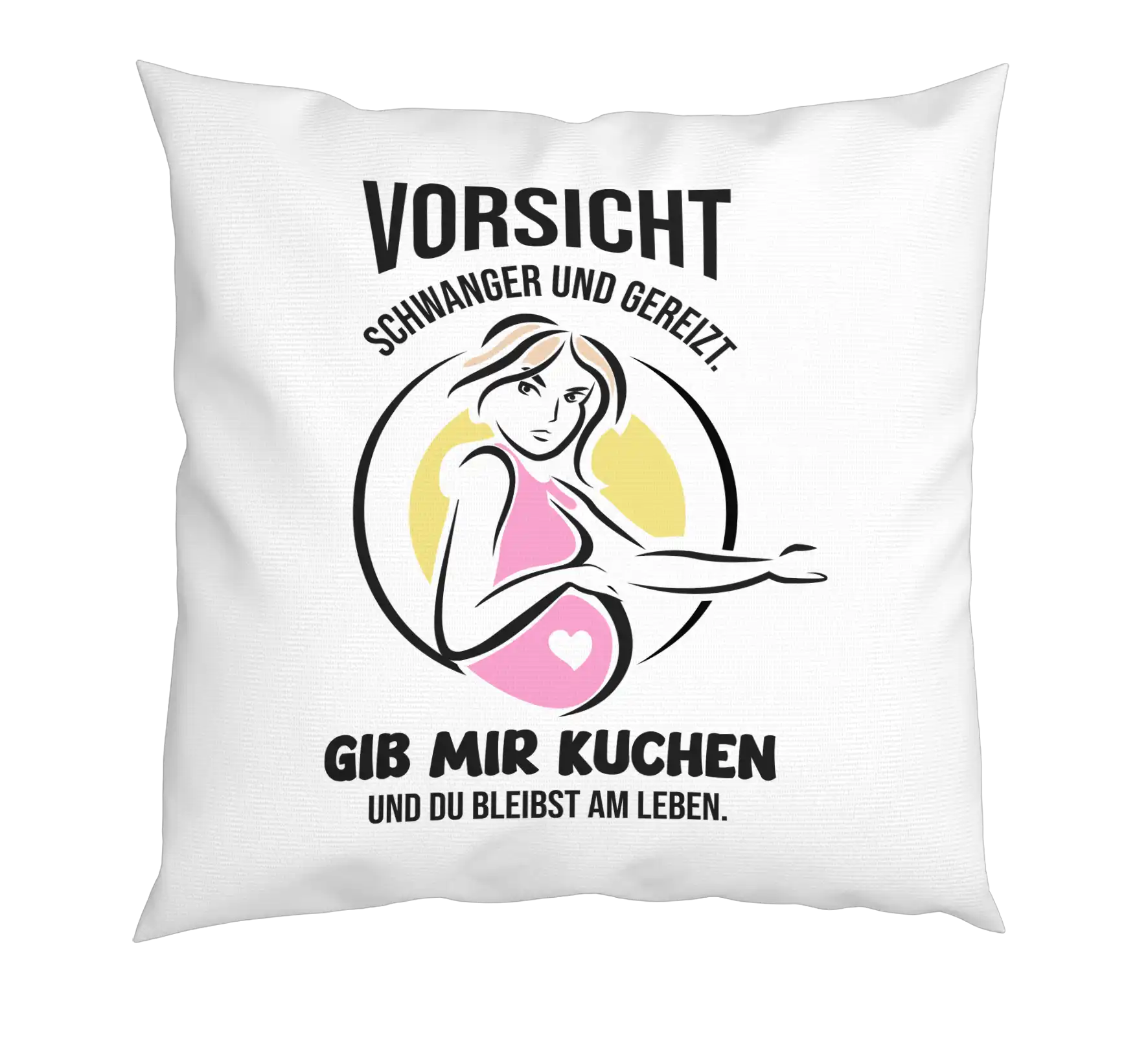 Kissen - Vorsicht Schwanger und gereizt