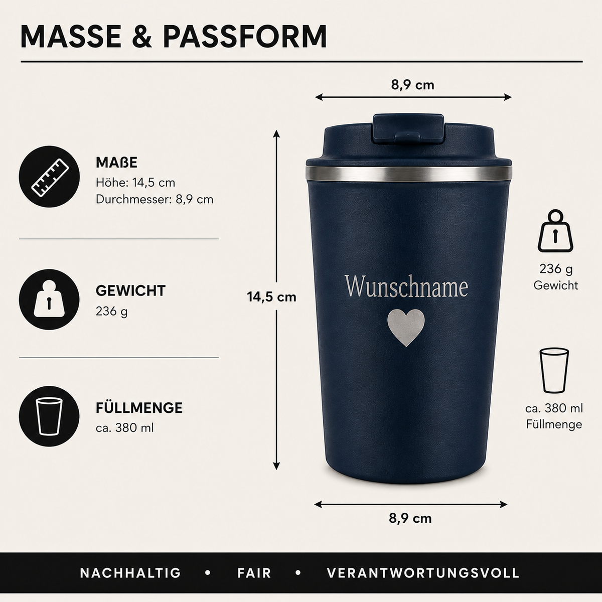Thermobecher - Wunschname