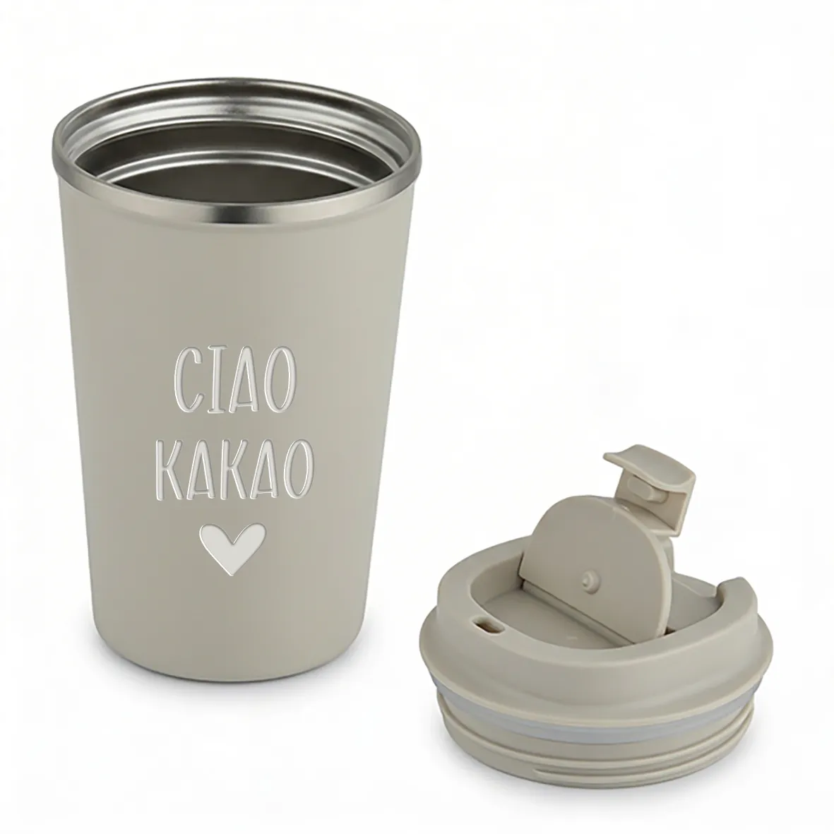 Thermobecher - Ciao Kakao - Sandstone