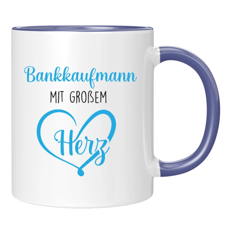 Tasse - Bankkauffrau mit großem Herz