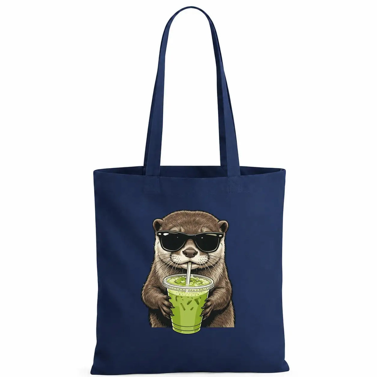 Baumwolltasche - Otter Sonnenbrille Matcha-Drink