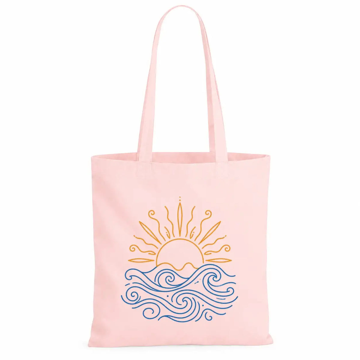 Baumwolltasche - Sonne über Wellen