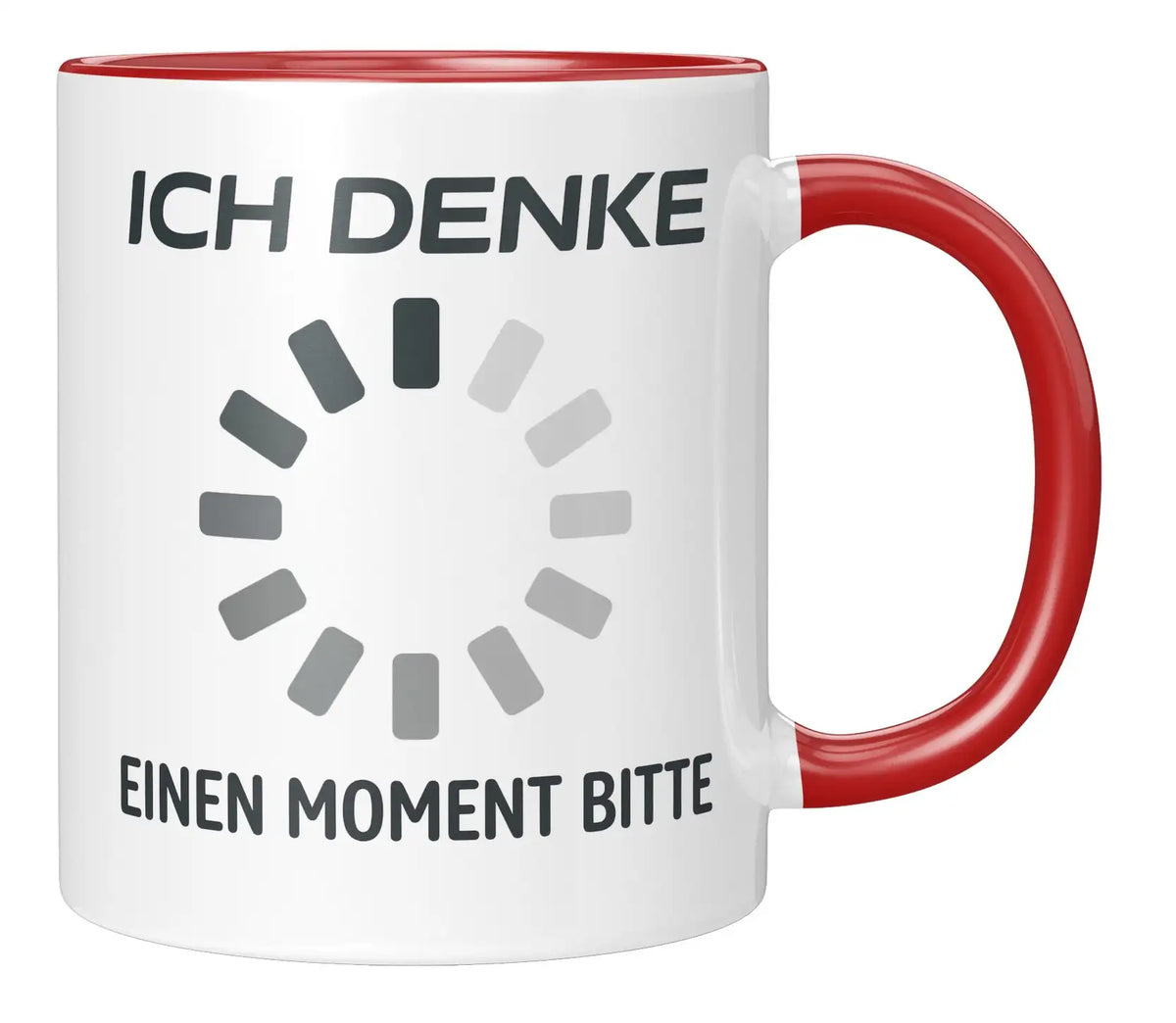 Tasse - Ich denke einen Moment bitte - Rot