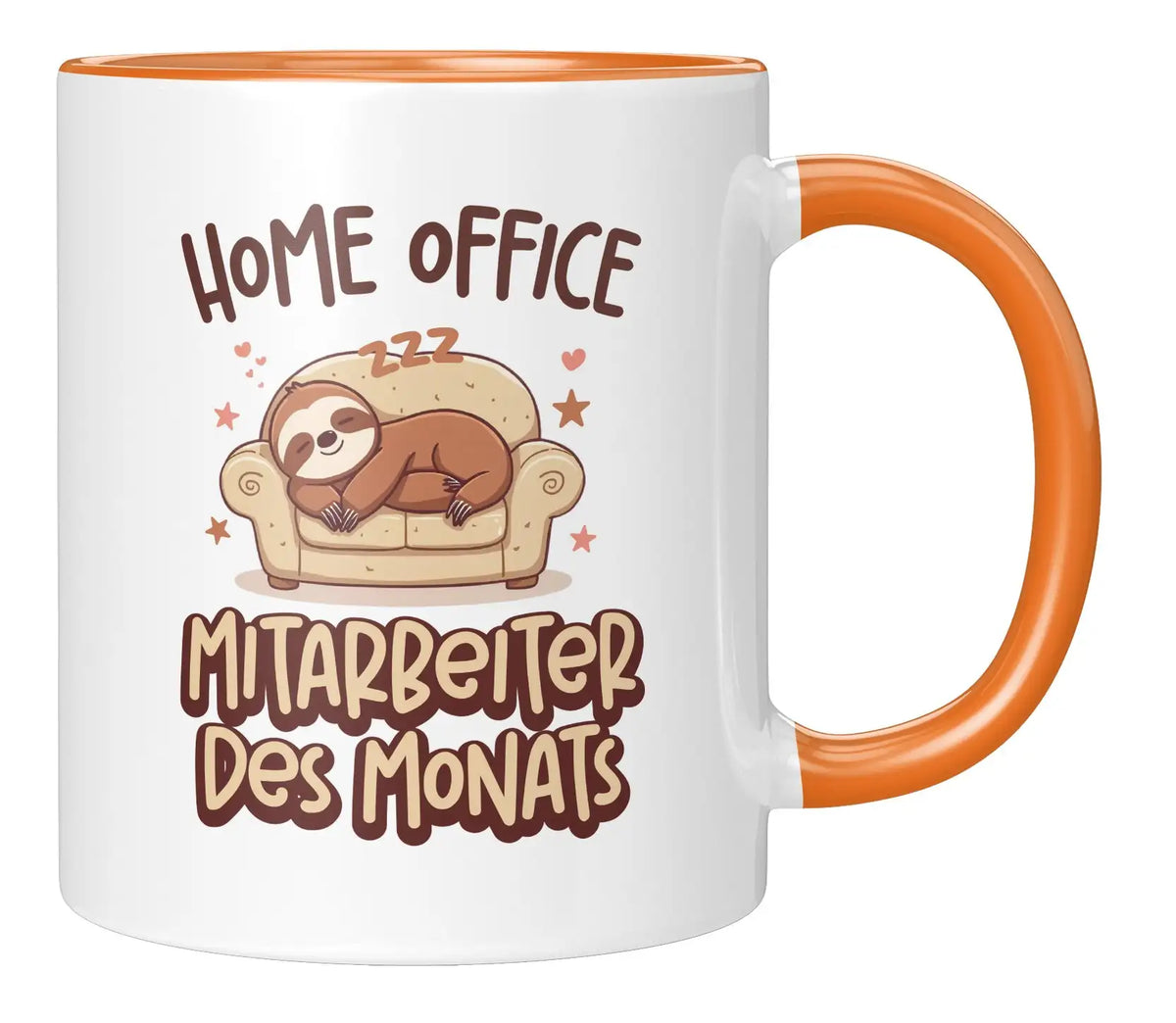 Tasse - Home Office Mitarbeiter des Monats - Orange