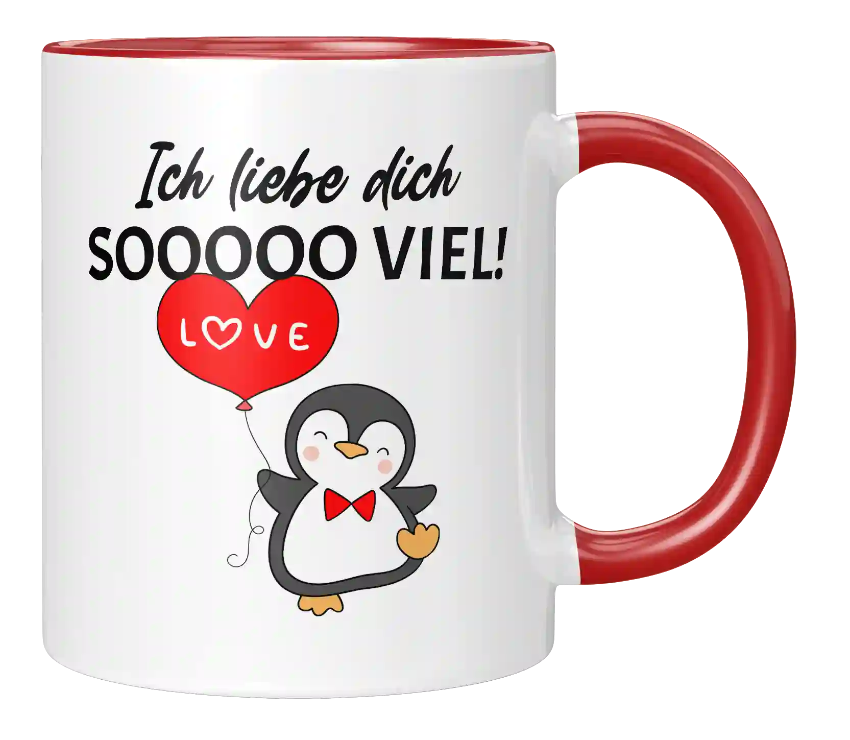 Tasse - Ich liebe dich sooo viel Pinguin