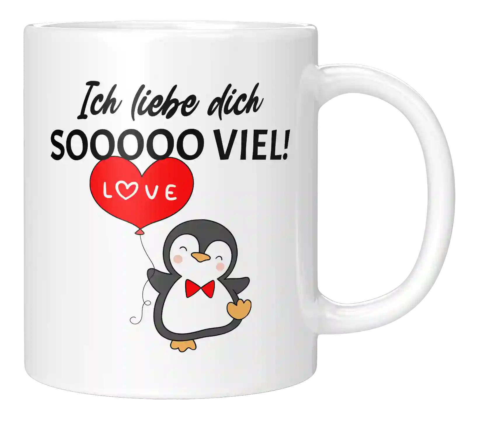 Tasse - Ich liebe dich sooo viel Pinguin