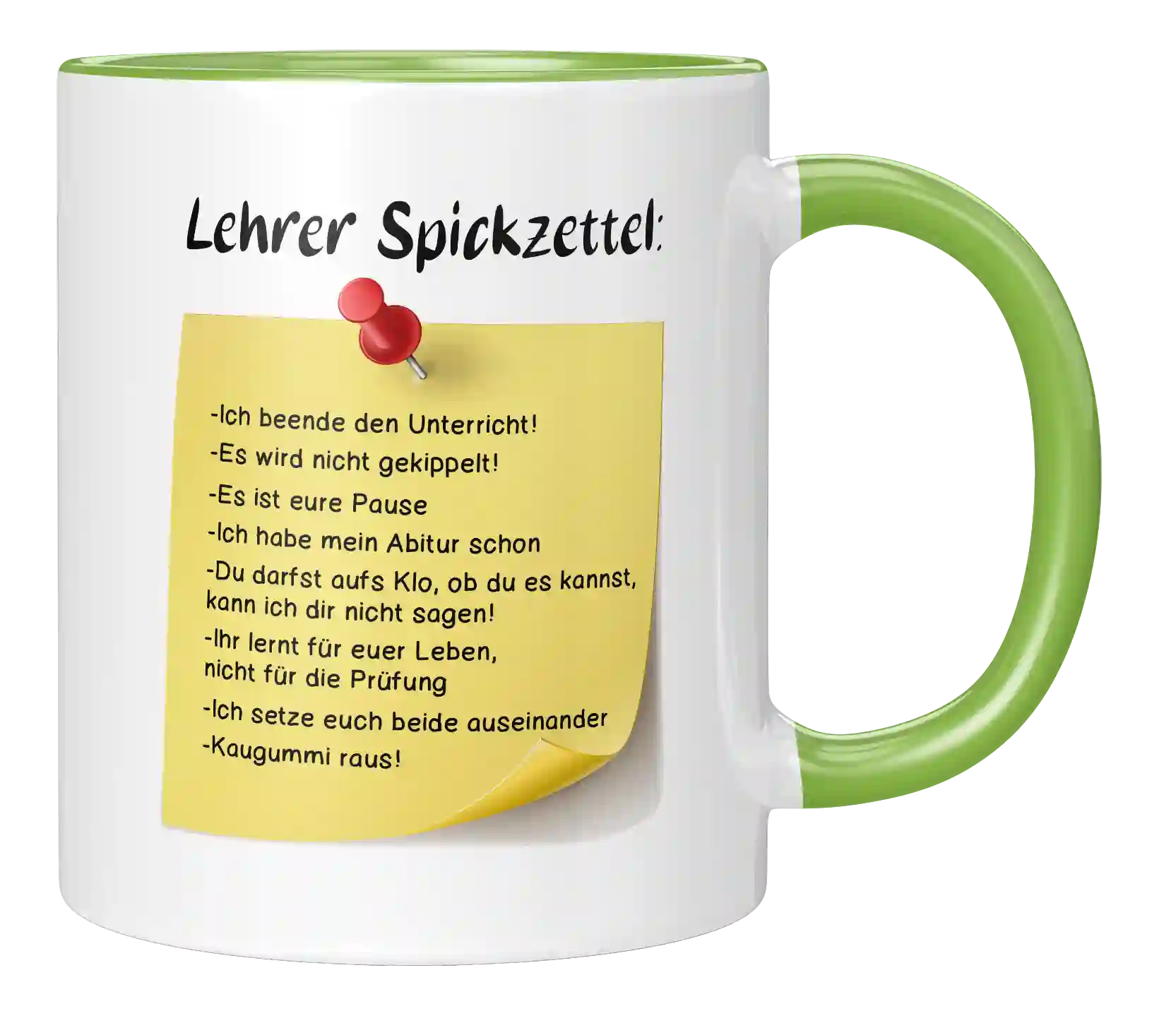 Tasse - Lehrer Spickzettel
