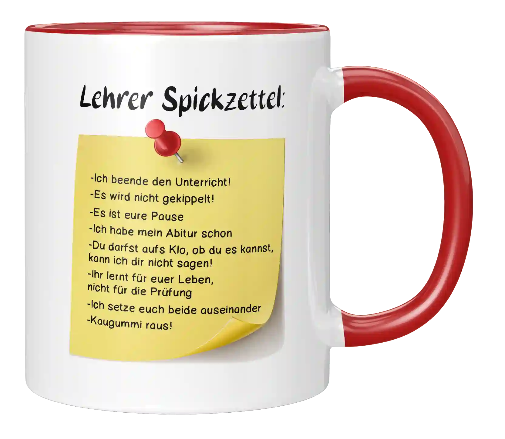 Tasse - Lehrer Spickzettel