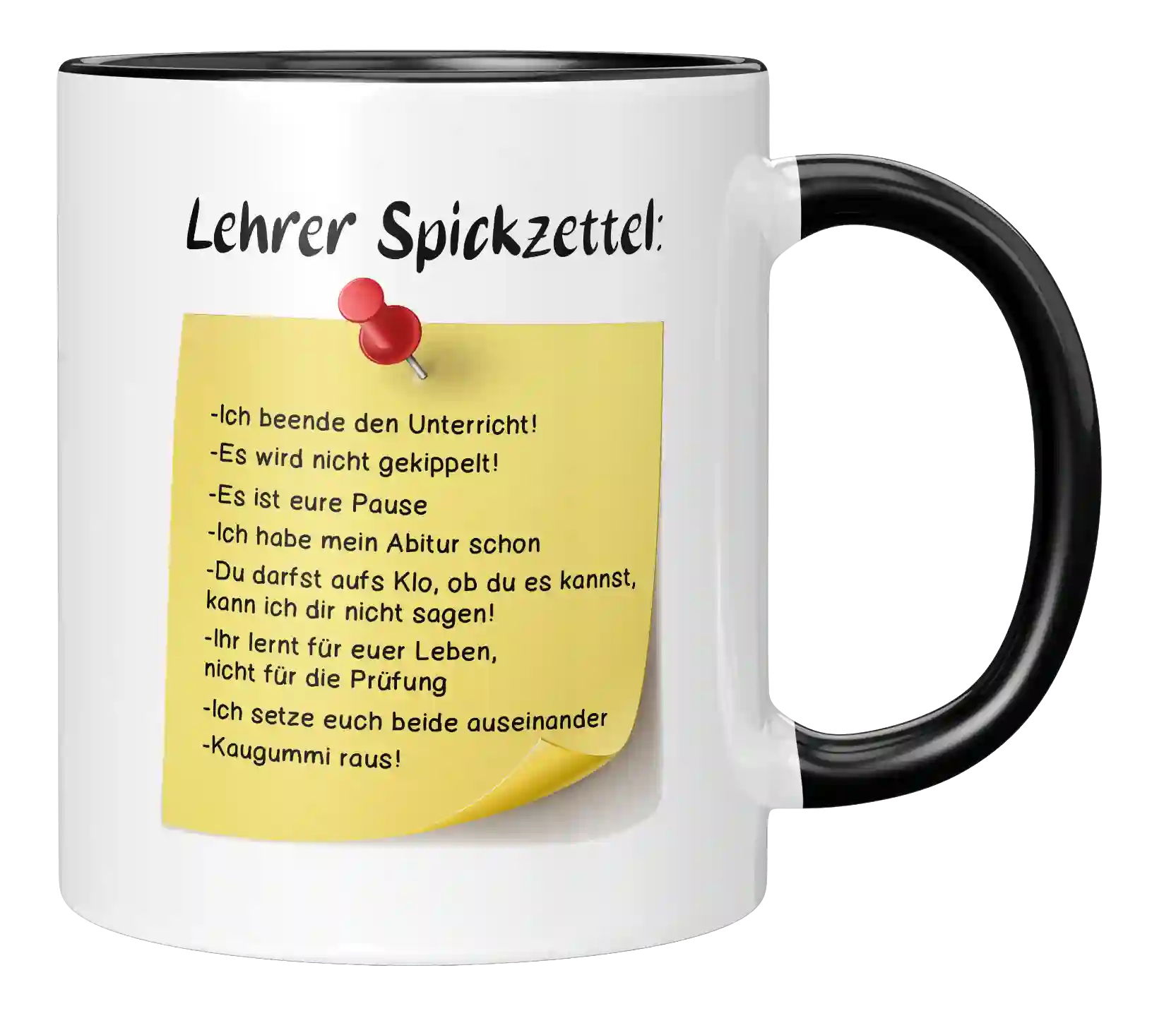Tasse - Lehrer Spickzettel