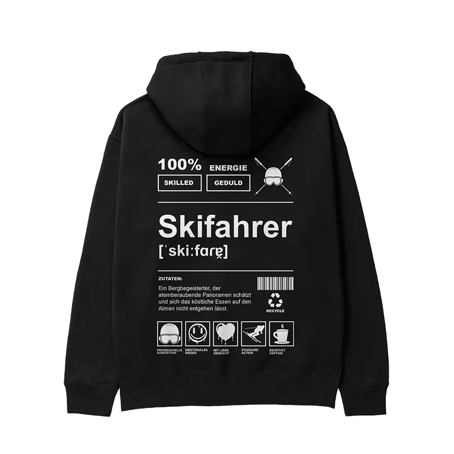 Hoodie - Skifahrer