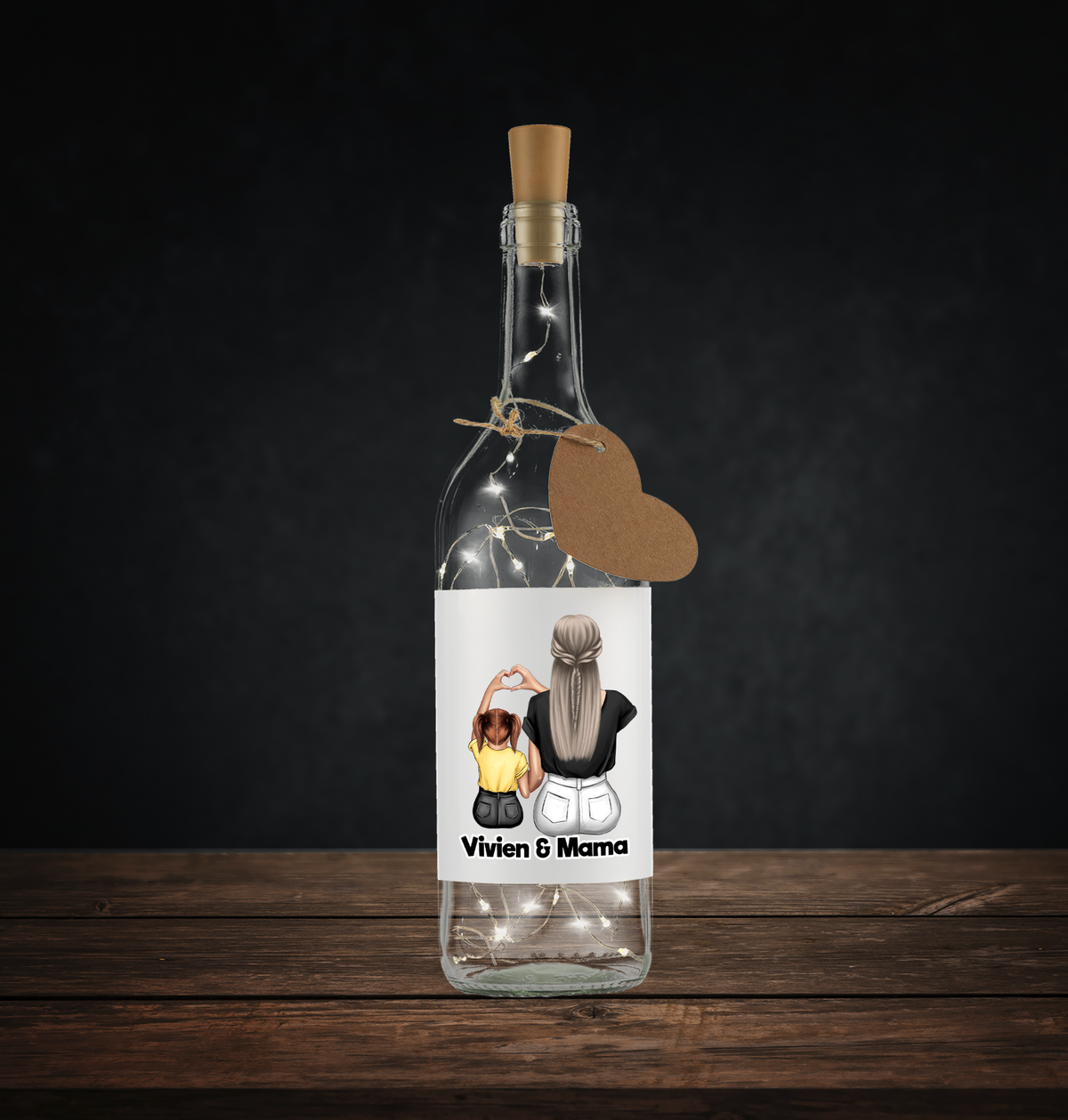 Flaschenlicht - Tochter und Mutter