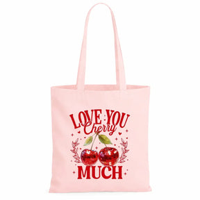 Baumwolltasche - Kirschen & Animalprint - Motiv nach Wahl