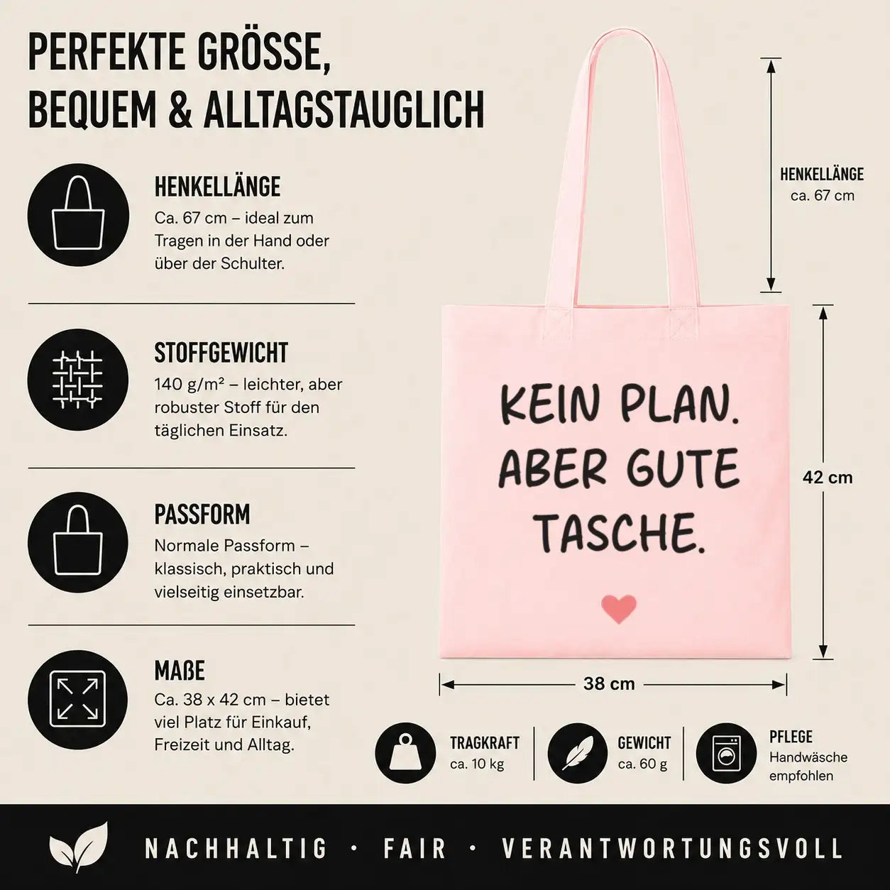 Baumwolltasche - Sprüche & Statements - Motiv nach Wahl