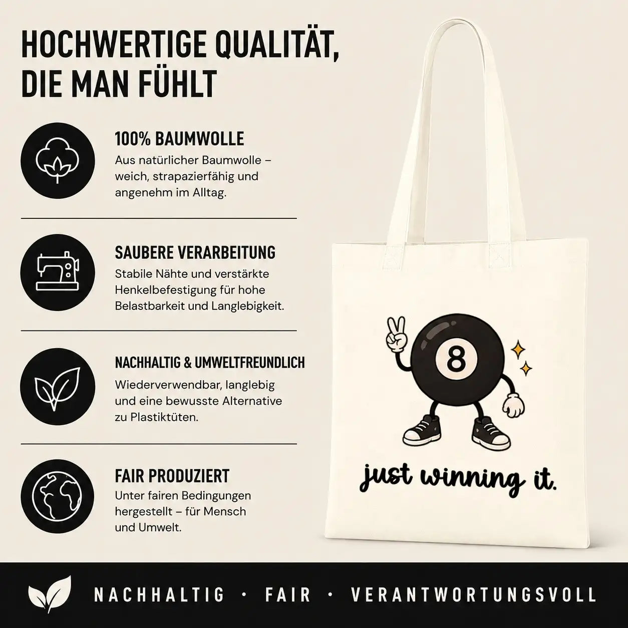 Baumwolltasche - Witzige Sprüche & Motive - Motiv nach Wahl