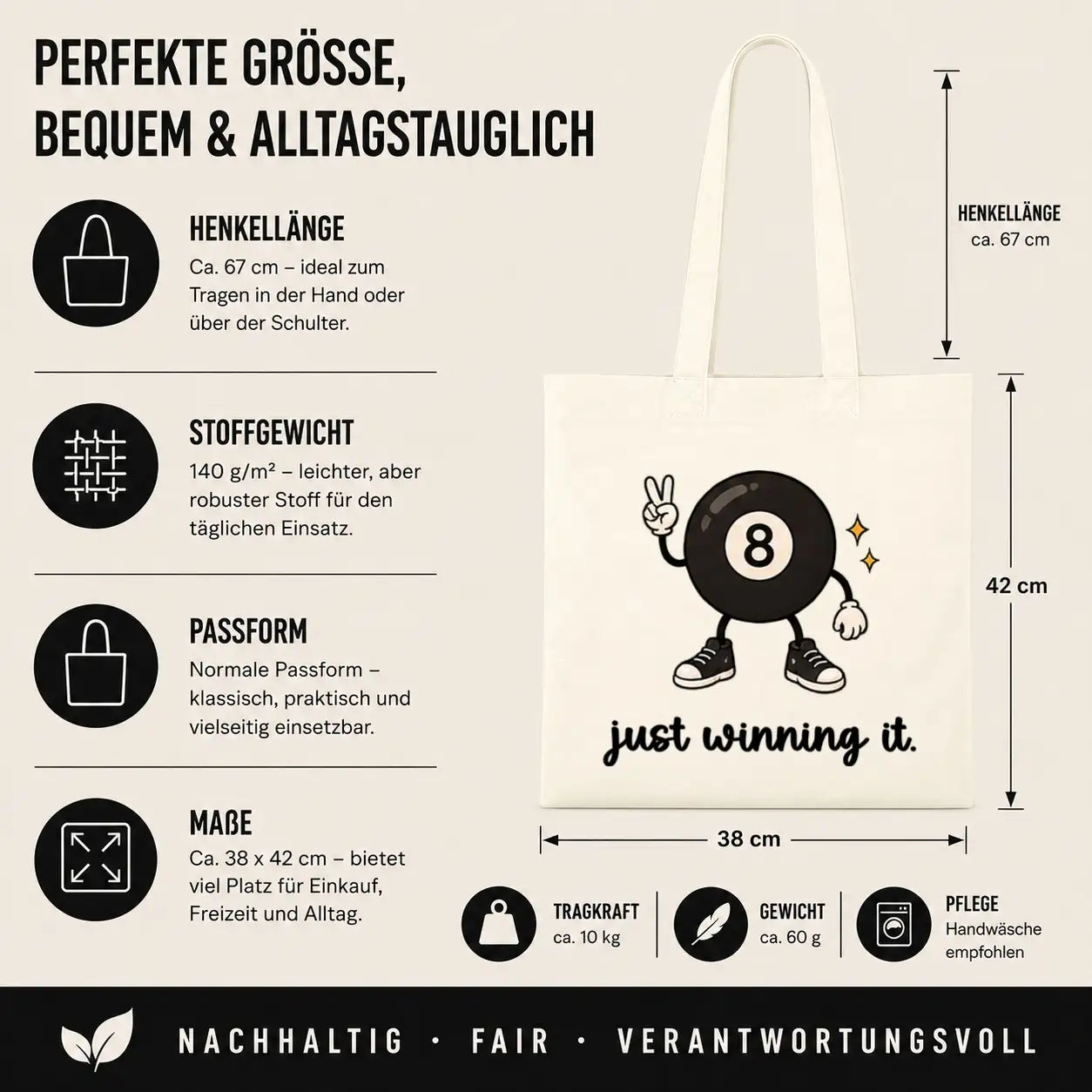 Baumwolltasche - Witzige Sprüche & Motive - Motiv nach Wahl