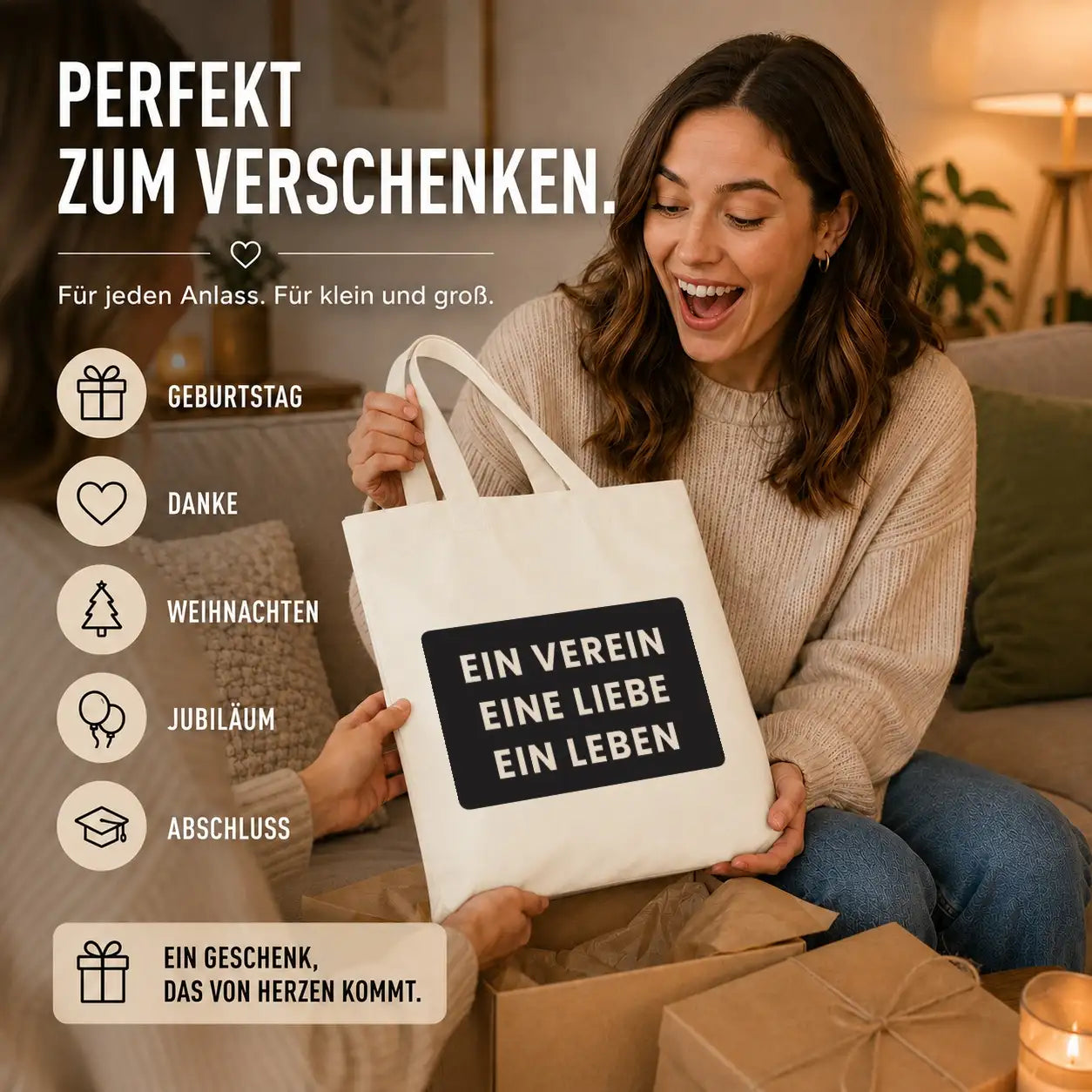 Baumwolltasche - Fussball Fan Motive - Motiv nach Wahl