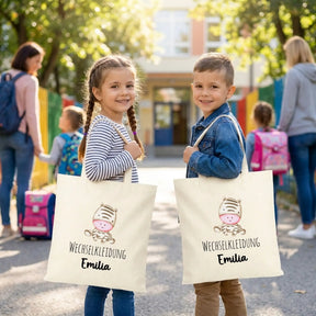 Baumwolltasche - Tiermotive mit Namen - Motiv nach Wahl