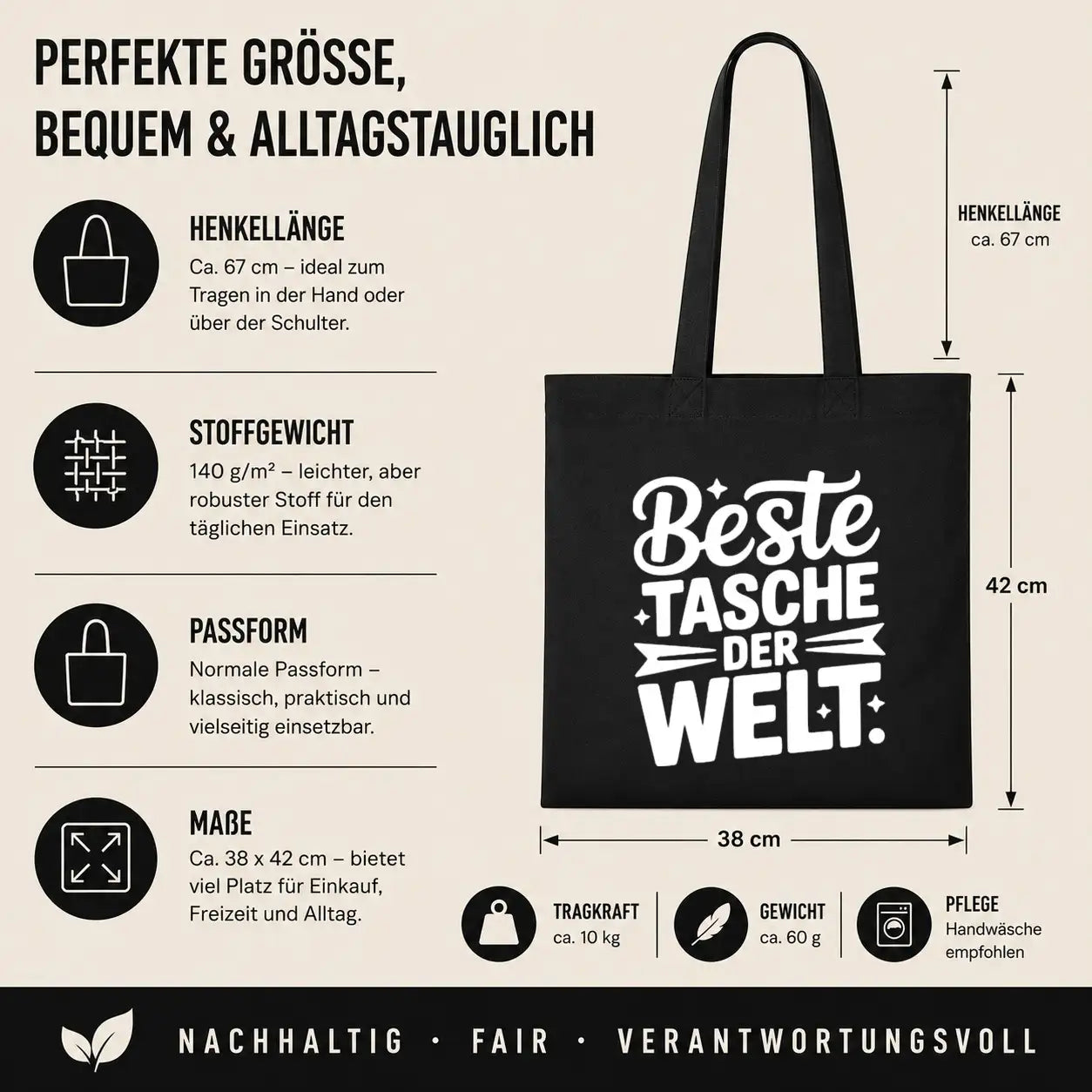 Baumwolltasche - Einkaufs-Sprüche & Taschen-Motive - Motiv nach Wahl