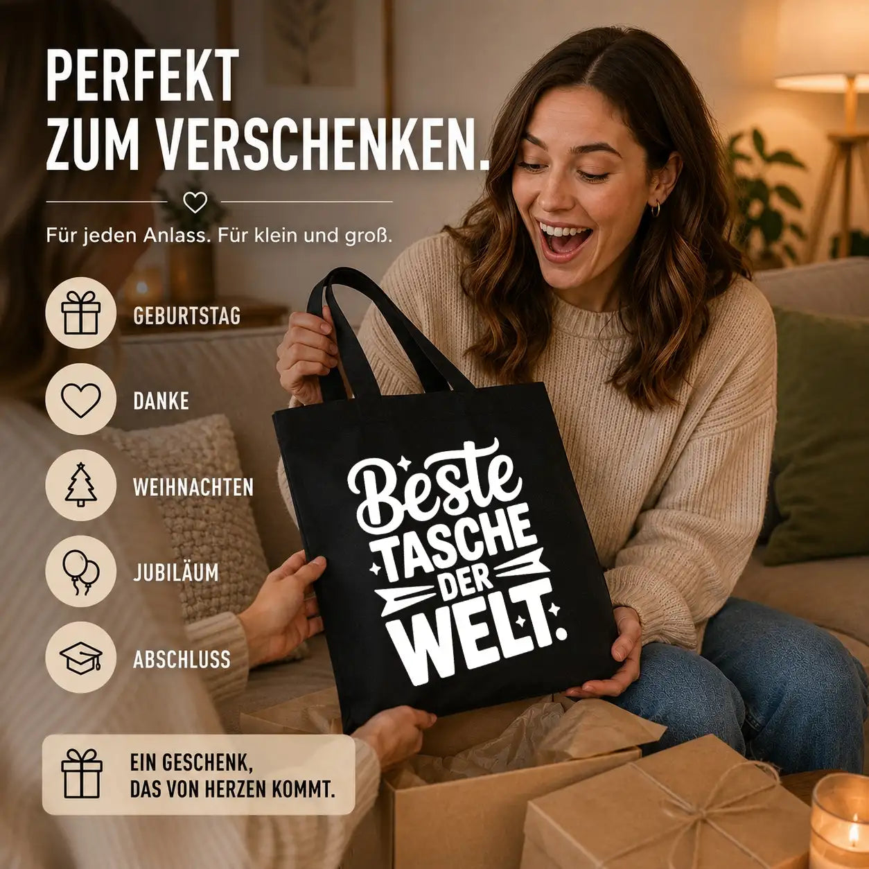 Baumwolltasche - Einkaufs-Sprüche & Taschen-Motive - Motiv nach Wahl