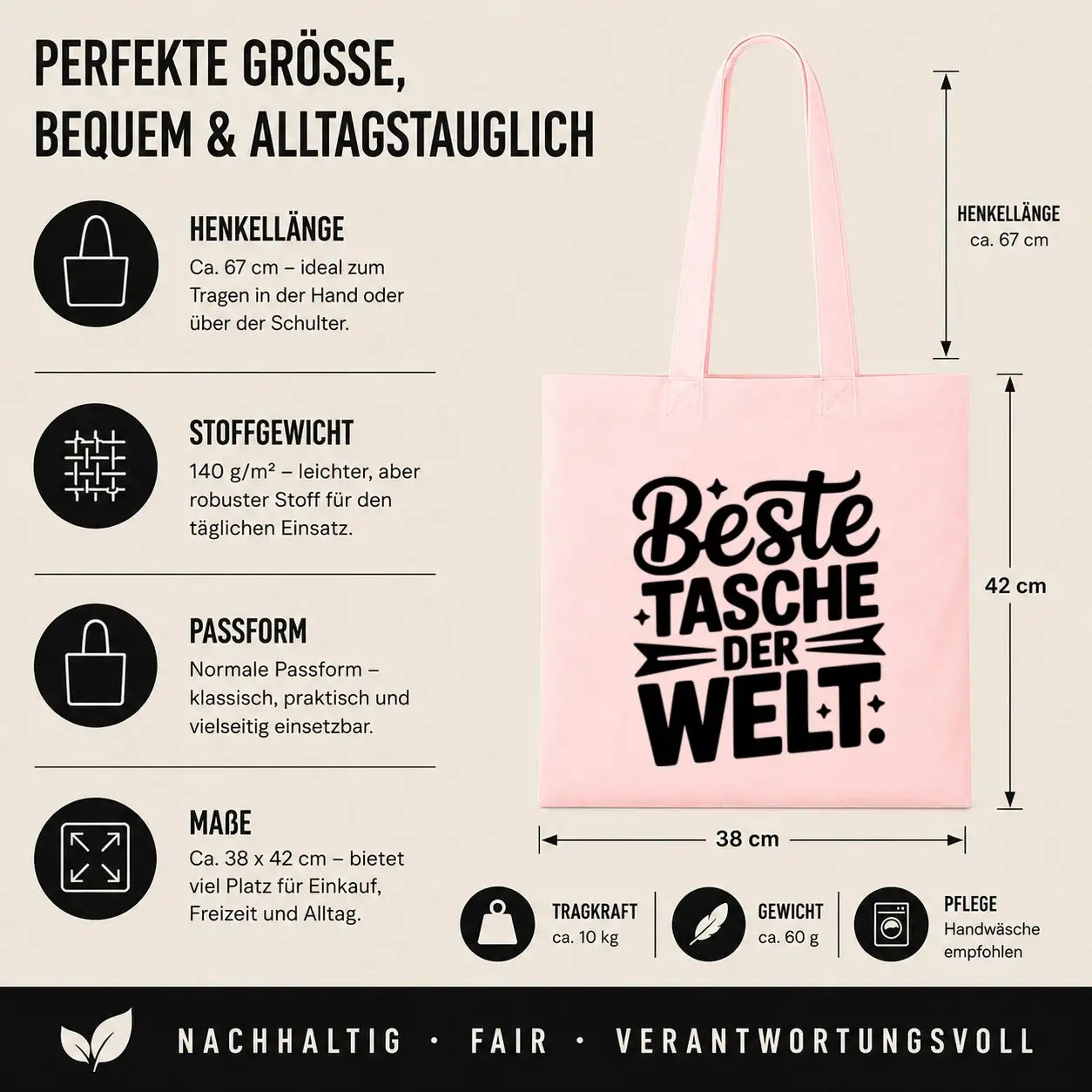 Baumwolltasche - Einkauf & Alltag Sprüche - Motiv nach Wahl