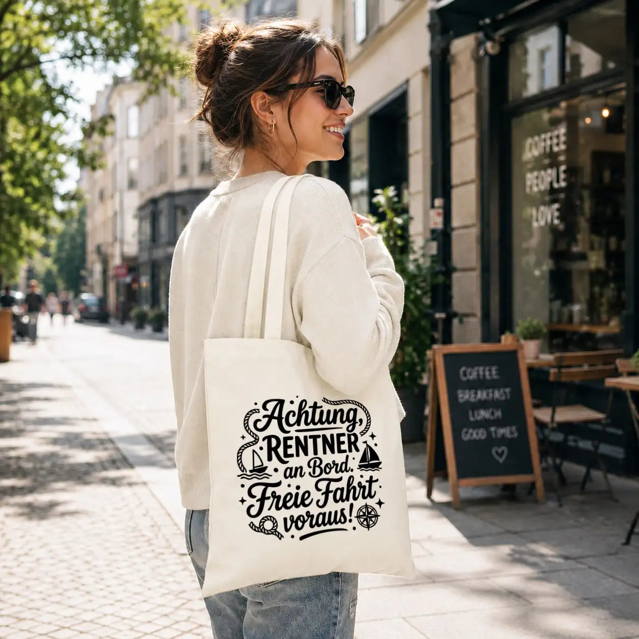 Baumwolltasche - Rentner Sprüche - Motiv nach Wahl