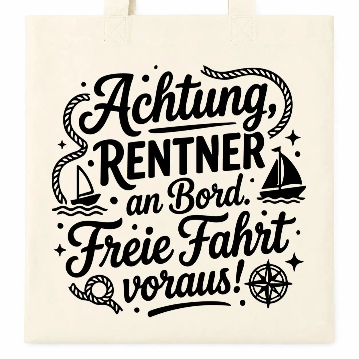Baumwolltasche - Rentner Sprüche - Motiv nach Wahl