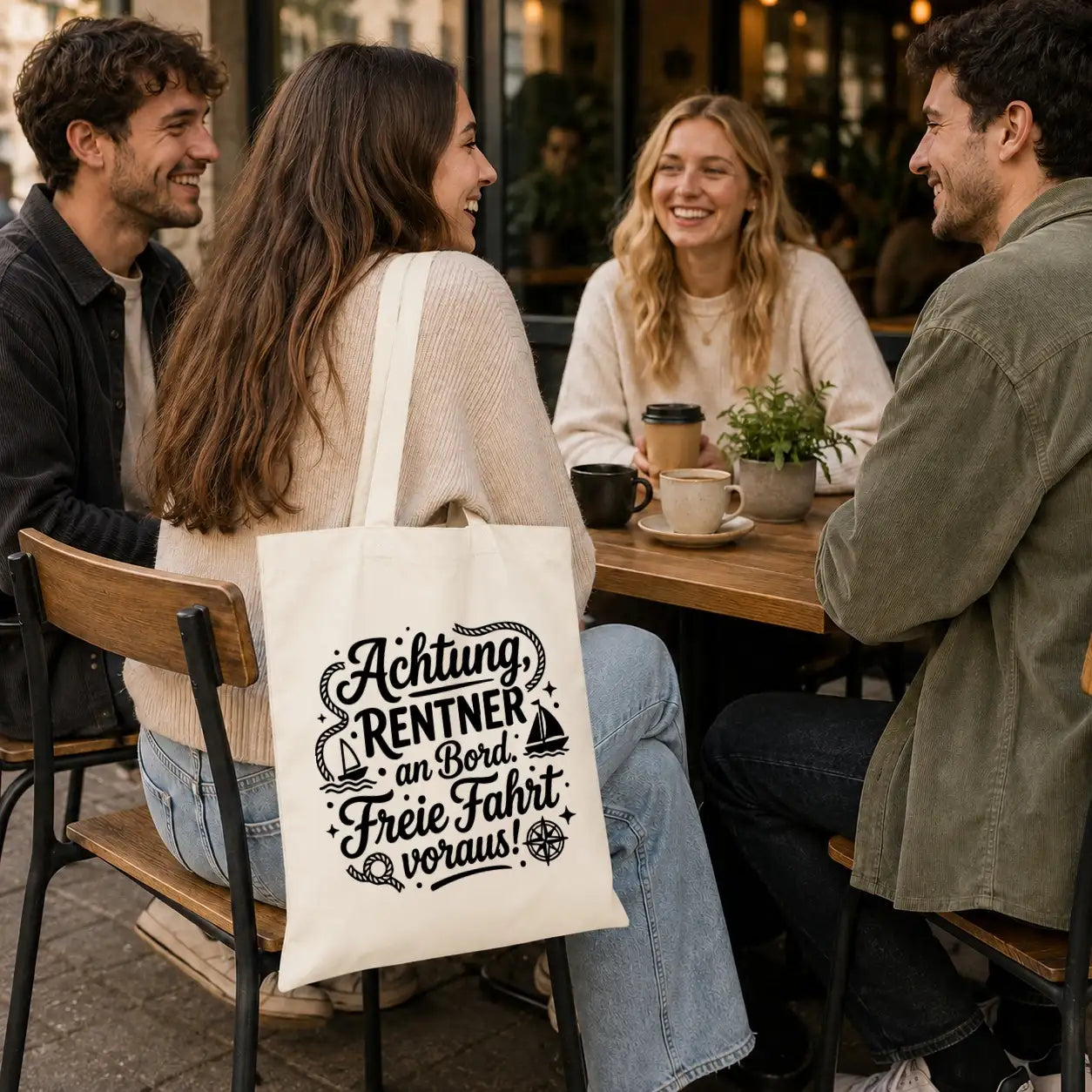 Baumwolltasche - Rentner Sprüche - Motiv nach Wahl