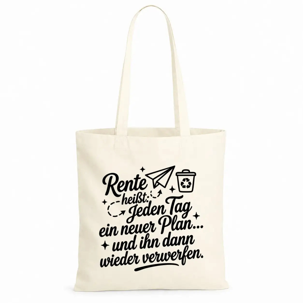 Baumwolltasche - Rentner Sprüche - Motiv nach Wahl