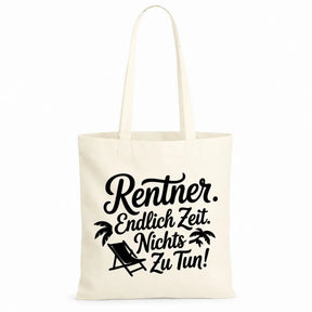 Baumwolltasche - Rentner Sprüche - Motiv nach Wahl
