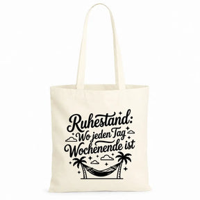 Baumwolltasche - Rentner Sprüche - Motiv nach Wahl