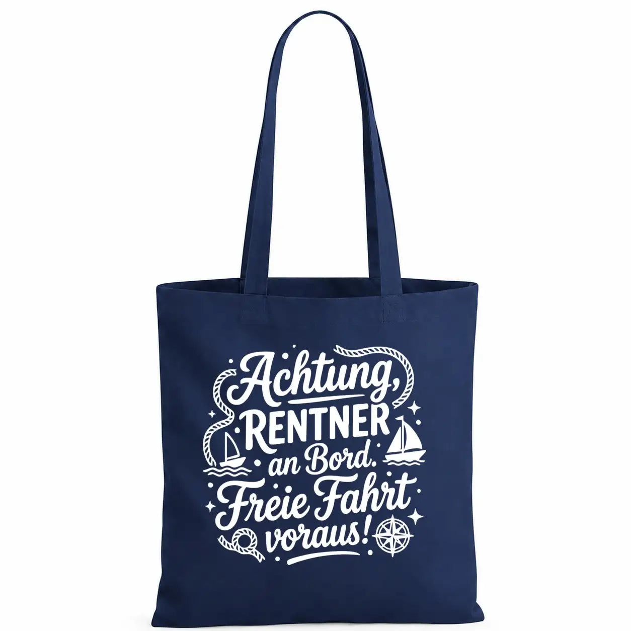 Baumwolltasche - Rentner-Designs - Motiv nach Wahl