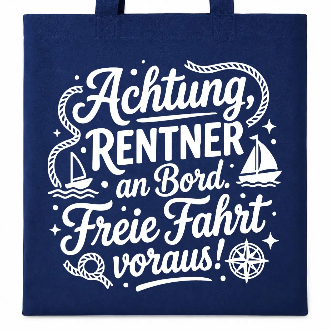 Baumwolltasche - Rentner-Designs - Motiv nach Wahl