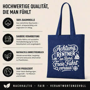 Baumwolltasche - Rentner-Designs - Motiv nach Wahl