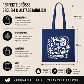 Baumwolltasche - Rentner-Designs - Motiv nach Wahl