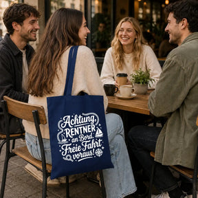 Baumwolltasche - Rentner-Designs - Motiv nach Wahl