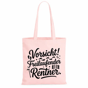 LIEBTASTISCH® Baumwolltasche - Achtung Rentner an Bord - {FARBE}