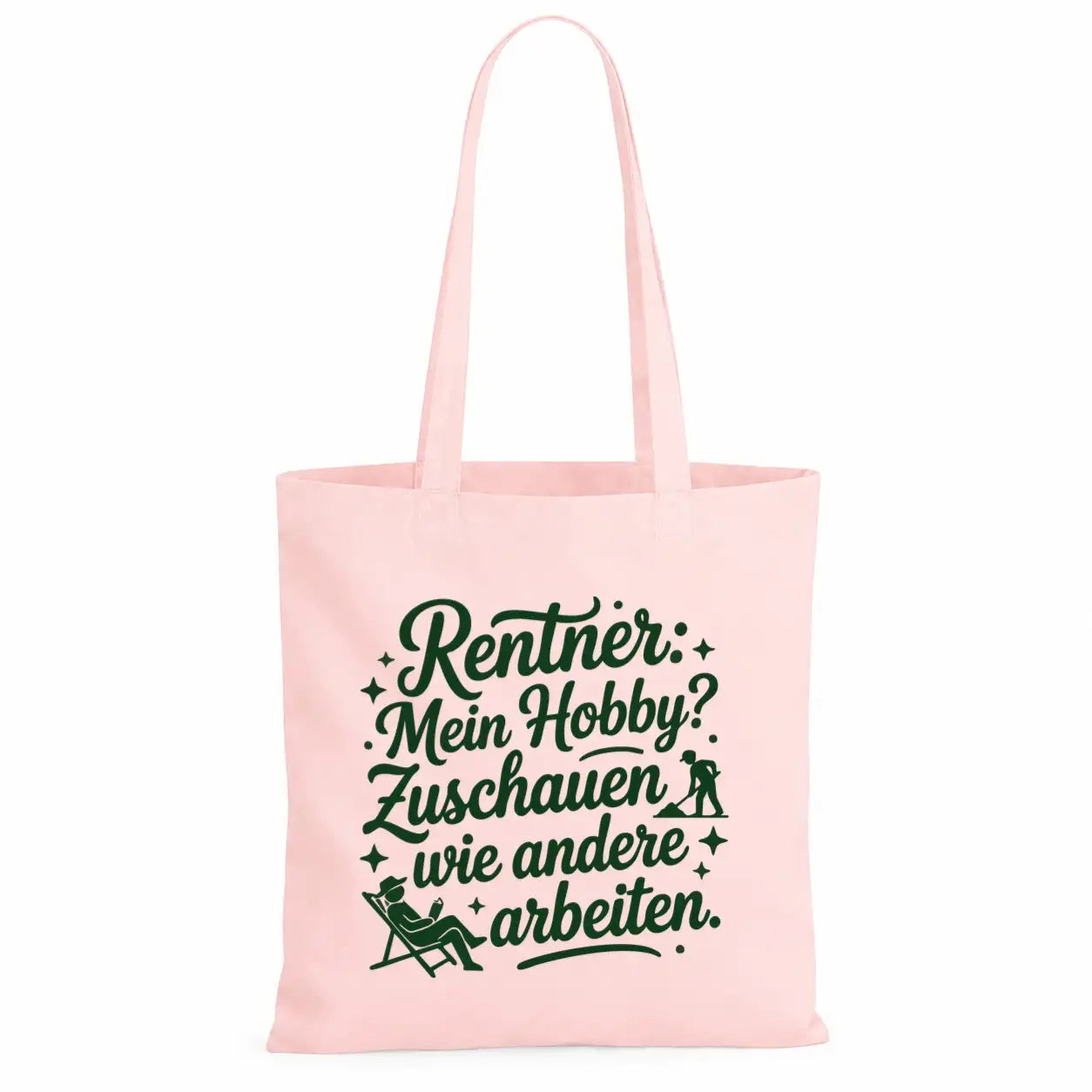 LIEBTASTISCH® Baumwolltasche - Achtung Rentner an Bord - {FARBE}